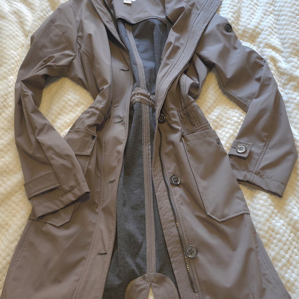 Michaels Kors Women's Tan Hooded Trench Coat